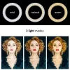 Maclean MCE610 10 12W LED Ring Light mit Stativ und Bluetooth-Auslöser, 3 Farben, 10 Helligkeitsstufen, 10% -100% einstellbare Helligkeit, 160 LED, Smartphone-Halter, Beleuchtungslicht