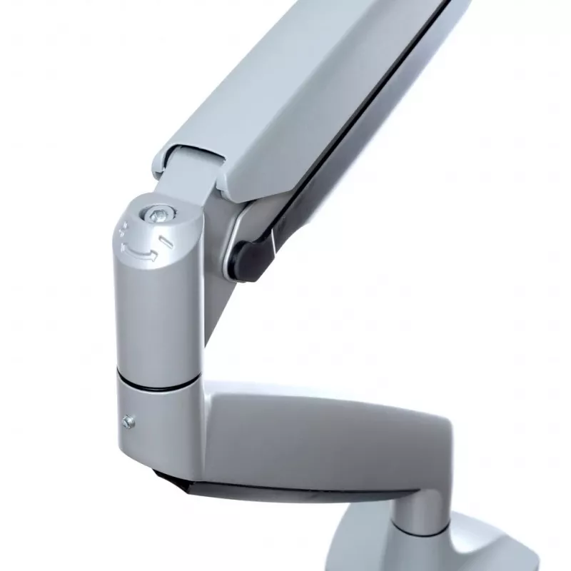 ART RAMM L-35HD Gasfeder-Tischhalterung für 1 Monitor 17–45 Zoll, USB-A und USB-C