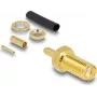 Koaxial-SMA-Buchsen-Crimpstecker DELOCK 91785 für RG-174/RG-316 mit Schrumpfschlauch