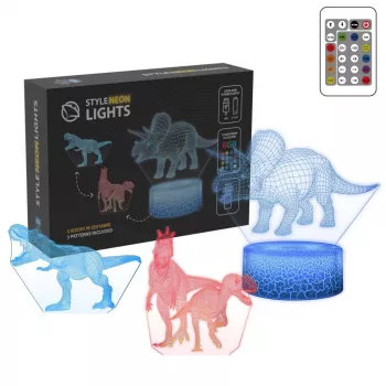 Tisch-LED-Lampe MANTA SNL117RGB RGB 3D-Dinosaurier-Licht-Dekoration