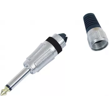 6,3 mm Mono-Klinkenstecker Omnitronic, Modell 30200694, vernickelter Audio-Steckverbinder