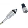 6,3 mm Mono-Klinkenstecker Omnitronic, Modell 30200694, vernickelter Audio-Steckverbinder