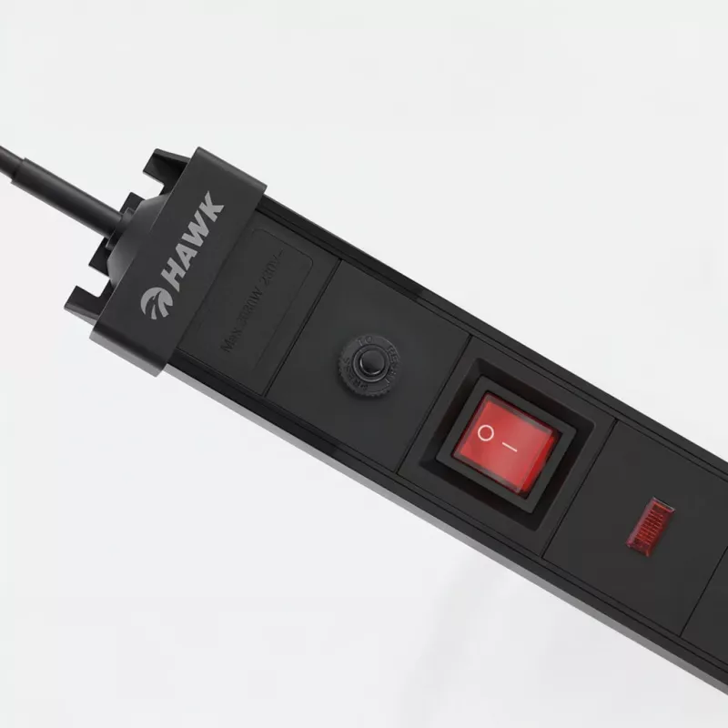 Überspannungsschutz Hawk HWPS503BK 3m Steckdosenleiste mit 3 m Kabel
