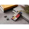 Smartphone-Hülle man and wood für iPhone X/XS, Holzrückseite, weißer Rahmen