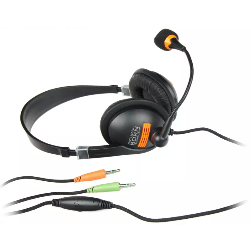 NATEC Drone Headset Kabelgebundenes Kopfband Telefonate/Musik Schwarz, Orange