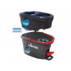 Bodenwischer VILEDA Mikrofaser 320 mm, Teleskopstiel 55–123 cm, waschbar, 360° drehbarer Kopf, schwarz/blau/rot