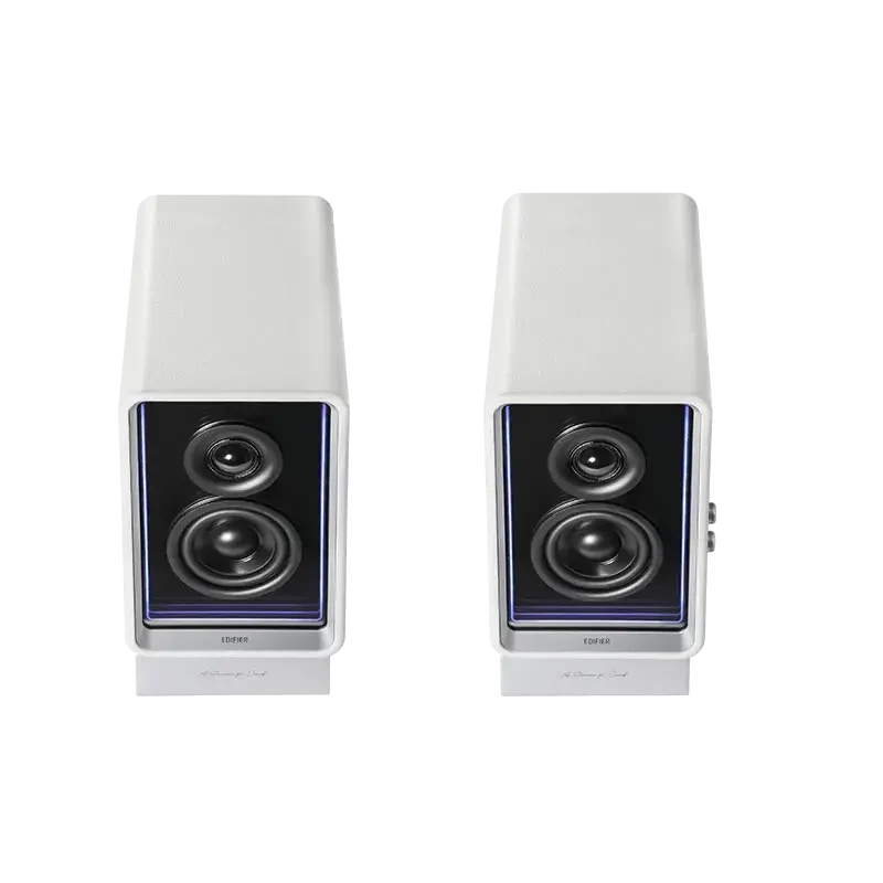 Edifier Desktop Aktivmonitor mit GaN-Ladegerät | QR65 | 70 W | Bluetooth | Weiß | Kabellose Verbindung