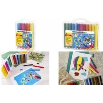 EBERHARD FABER Colori Filzstifte sortierte Farben, 12 Stück (551213)