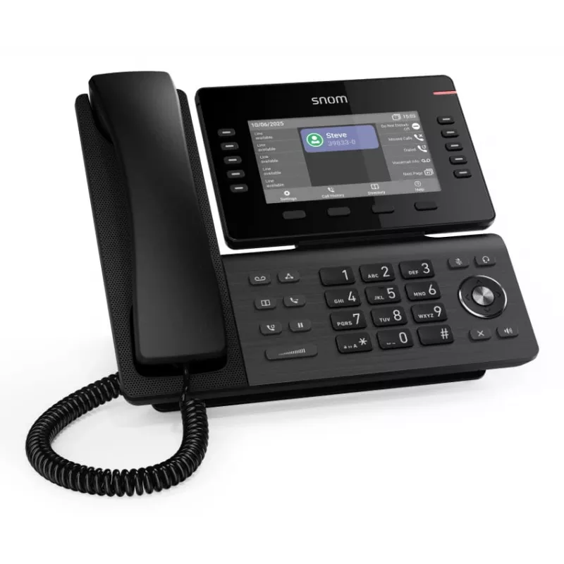 IP-Telefon Snom D815WB Schwarz — 5 Zoll IPS-Display, Gigabit-Ethernet, Wi‑Fi 802.11n/ac, PoE, Bluetooth