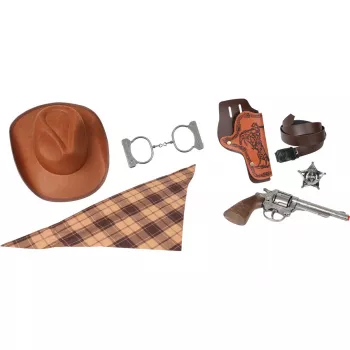 Spielzeug-Cowboy-Set Pulio Modell 155880/0 mit Hut — Gonher Zubehör