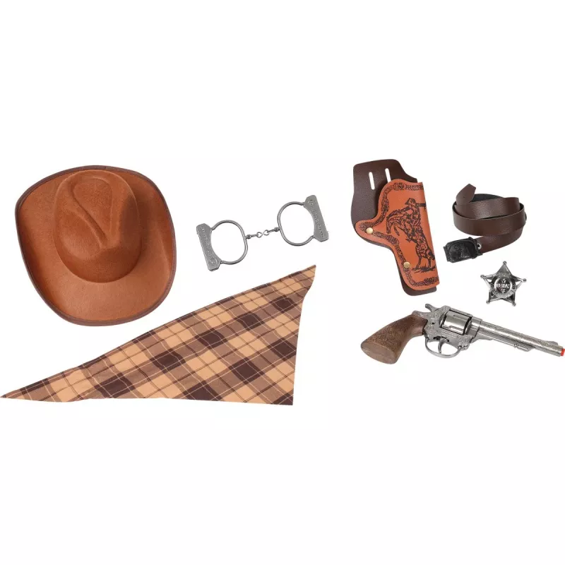 Spielzeug-Cowboy-Set Pulio Modell 155880/0 mit Hut — Gonher Zubehör