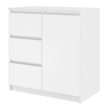 Kommode Top E Shop Topeshop 1D3S BIEL KPL — weiß, Spanplattenkorpus, 3 Schubladen