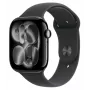Watch Series 11 GPS 42mm Jet Black Aluminium Case mit Black Sport Band - M/L