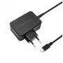 Mobiles Ladegerät QOLTEC 51024 – Universelles AC-Indoor-Ladegerät, 65 W PD, 20 V/3,25 A, 1,2 m Kabel, Schwarz