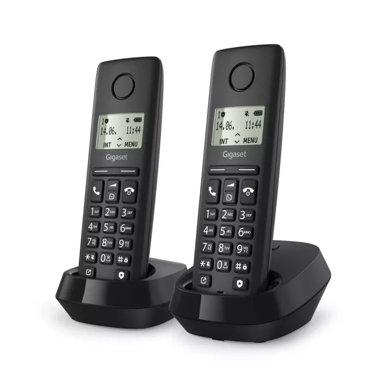 Gigaset Pure 100 Duo — schnurloses Telefon, DECT-Mobilteil-Paar mit Basisstation