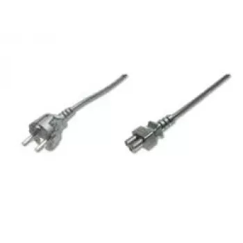 Assmann Stromkabel, Schuko - C5, Stecker/Buchse, 1,8m, H05VV-F3G 0,75 mm², schwarz (AK-440103-018-S)