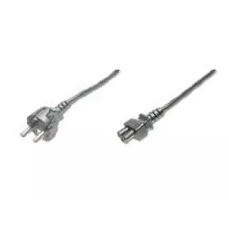 Assmann Stromkabel, Schuko - C5, Stecker/Buchse, 1,8m, H05VV-F3G 0,75 mm², schwarz (AK-440103-018-S)