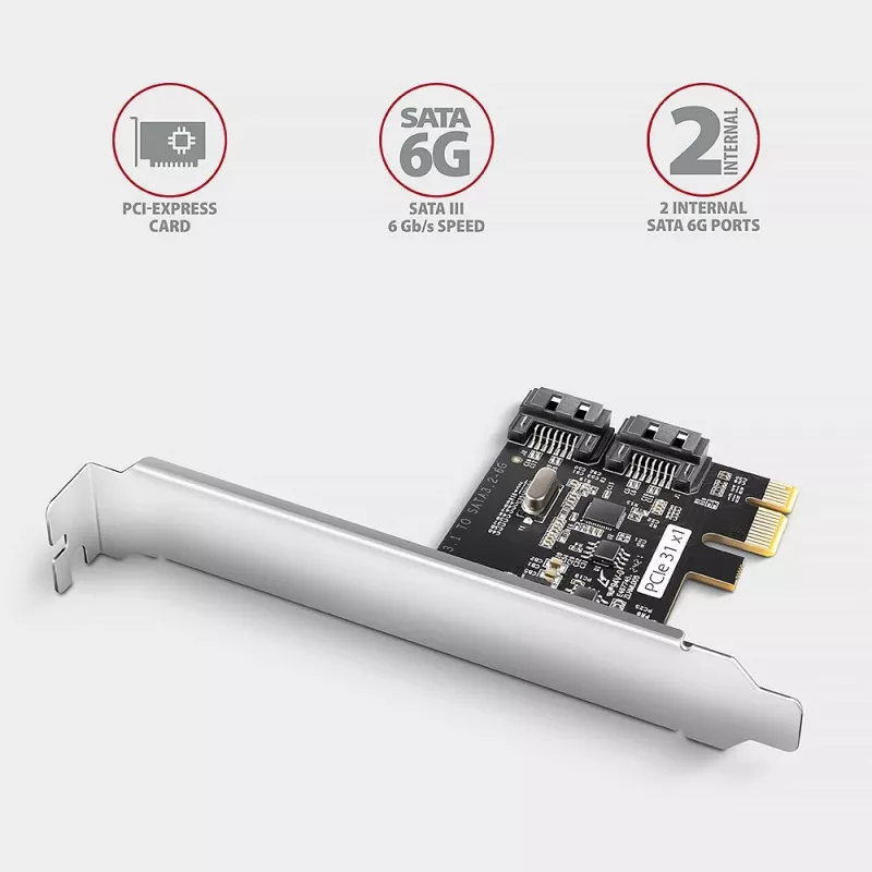 Axagon PCES-SJ2 Schnittstellenkarten/Adapter Intern SATA