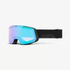 100% SNOWCRAFT Skibrille Wintersportbrille Schwarz Unisex Grün, Spiegel, Türkis Zylindrische (flache) Linse