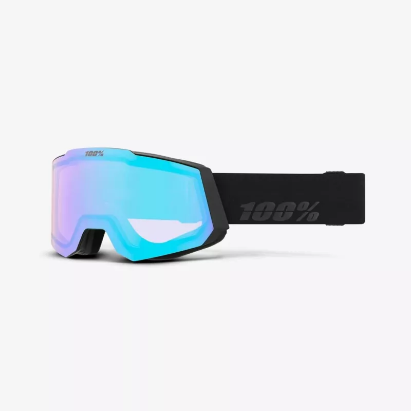 100% SNOWCRAFT Skibrille Wintersportbrille Schwarz Unisex Grün, Spiegel, Türkis Zylindrische (flache) Linse