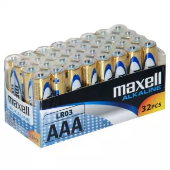 MAXELL ALKALINE LR03 AAA-Alkaline-Batterie FOIL-Karton 32 Stück (8 Packungen à 4 Stück)
