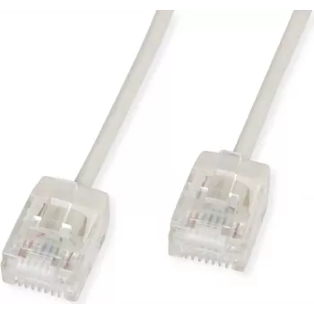 ROLINE UTP Patchkabel, Kat. 6A, Ultra- kurzer RJ45, grau, 2 m - Netzwerk - UTP (21.15.4402)