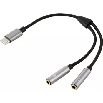 Renkforce USB 2.0 Computer Y-Kabel [1x USB-C Stecker - 2x Buchse] zu - Kabel - Digital/Daten