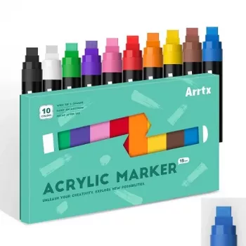 Acrylmarker-Stifte Arrtx LC303656, 10 Farben, feine Rundspitzen