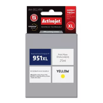 Tintenpatrone ActiveJet AH-951YRX kompatibel für HP 951XL CN048AE — Gelb, 25 ml, XL