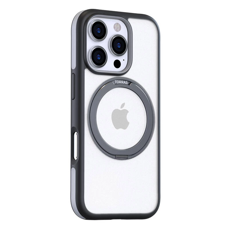 Schutzhülle Torras Ostand R Fusion für iPhone 16 Pro – Schwarz