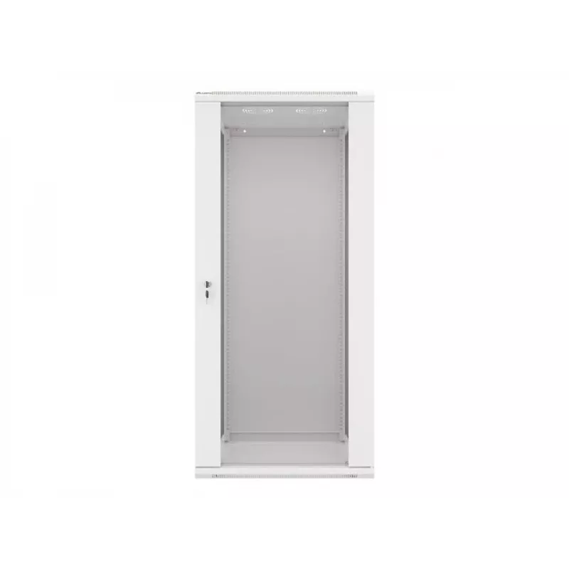 Lanberg wandmontierter Installationsschrank 19'' 27U 600x600 mm grau (Glastür)
