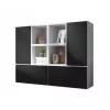 Cama living room furniture set ROCO 19 (4xRO3 + 4xRO6) Weiß/Weiß/Schwarz
