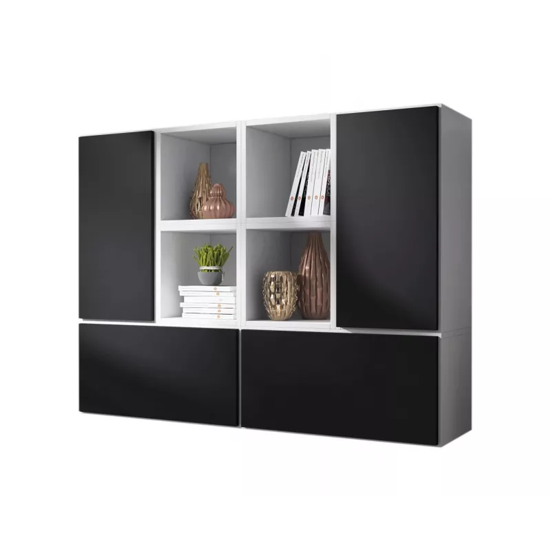 Cama living room furniture set ROCO 19 (4xRO3 + 4xRO6) Weiß/Weiß/Schwarz