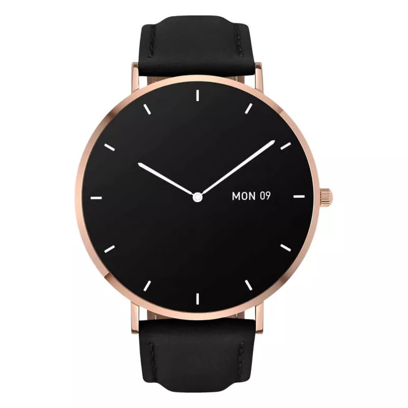 Leder-Smartwatch Garett Verona Gold-Schwarz