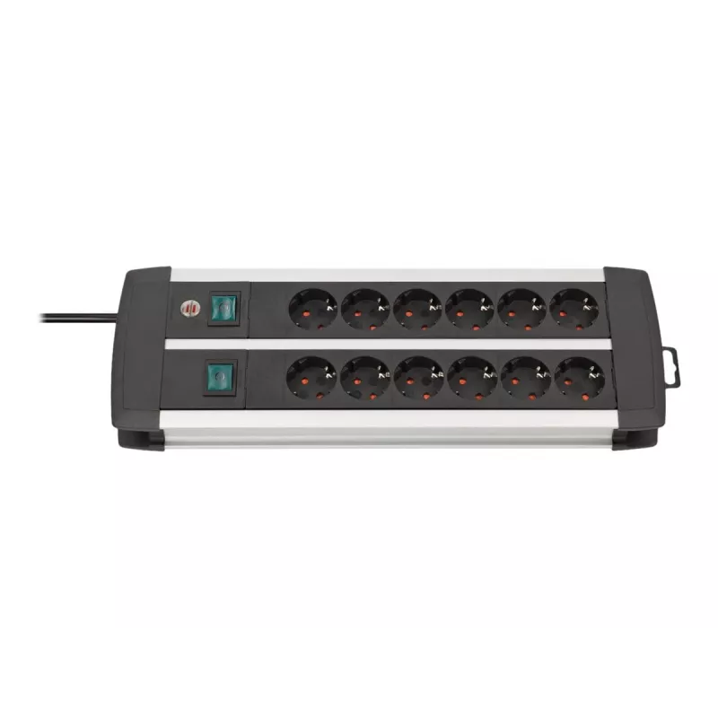 Power Extension Brennenstuhl 1391000912 3m 12 AC Outlets Indoor Schwarz White