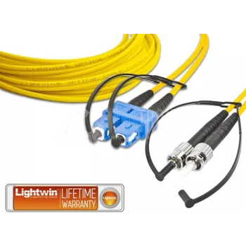 Lightwin LDP-09 SC-ST 1.0 Glasfaserkabel 1 m LSOH OS2 2x SC 2x ST Gelb (LDP-09 SC-ST 1.0)