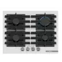 Eingebautes Gas-Kochfeld Bosch PPP6A2I40, 4 Zonen, Gusseisenroste, schwarz, 590×520×54 mm, Drehknopfsteuerung