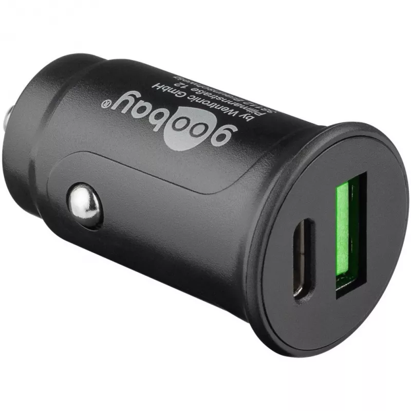 Goobay 59521 Mobiles Ladegerät Universal Schwarz Zigarettenanzünder Schnellladung Auto