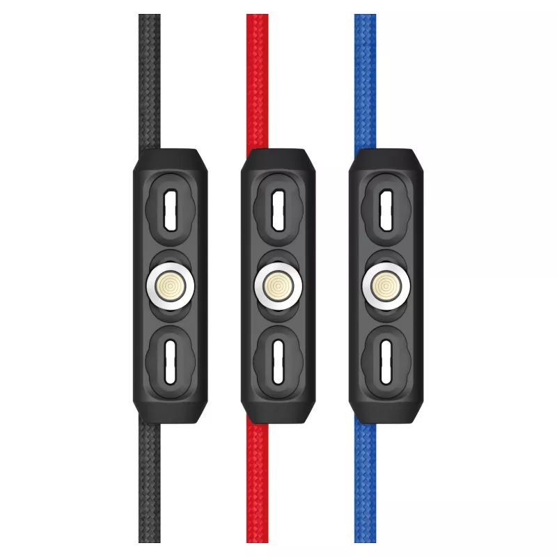 USB-Kabel RealPower MagneticCharge3 1m USB A Schwarz Blau Rot