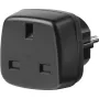 Reiseadapter UK/Schutzkontaktstecker, Steckdosenadapter schwarz