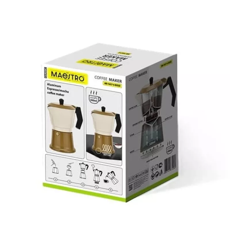 Espressokocher Maestro MR-1657-6-BEIGE Aluminium 6 Tassen