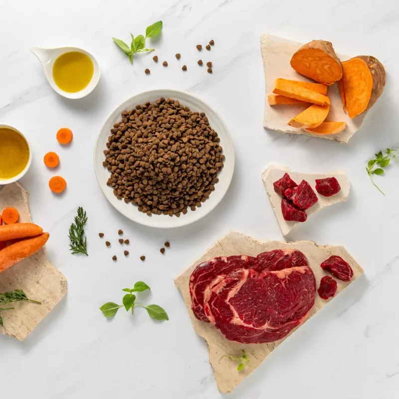 Trockenfutter für Hunde VETEXPERT RAW PALEO Ultra Mini Puppy Beef 2 kg — Trockenfutter für Welpen kleiner Rassen, 30,5 % Protein, 16,5 % Fett