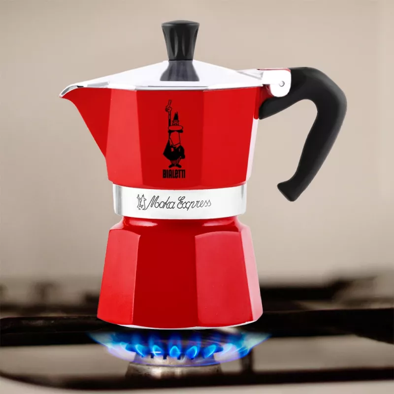 Bialetti Moka Express Moka-Kanne Rot