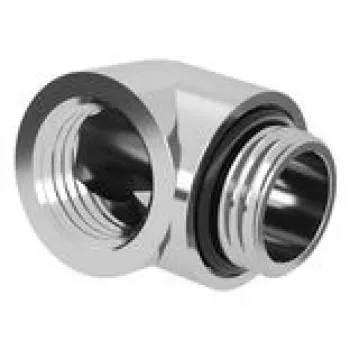 Barrow Adapter 90° G1/4 männlich auf G1/4 weiblich, Edelstahl (TDWT90-B01 SS)