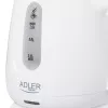 Wasserkocher Adler AD 1373 – 1 L Fassungsvermögen, 850 W, weiß, 360°-Basis, Polypropylen