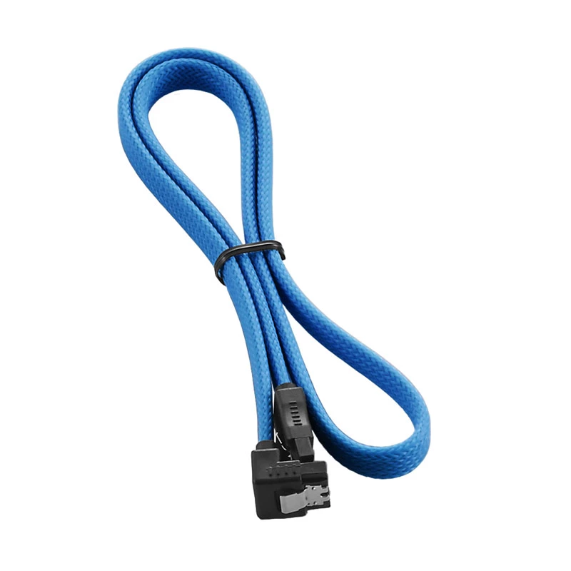 CableMod ModMesh - SATA-Kabel - Serial ATA 150/300/600 - SATA (W) rechtwinklig auf SATA (W) - 60cm - Hellblau (CM-CAB-RSAT-N60KLB-R)