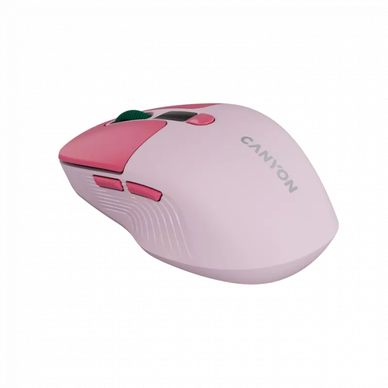 Canyon MW-26 - 2in1 kabellose optische Maus Bluetooth / 2,4 GHz - leise - pink