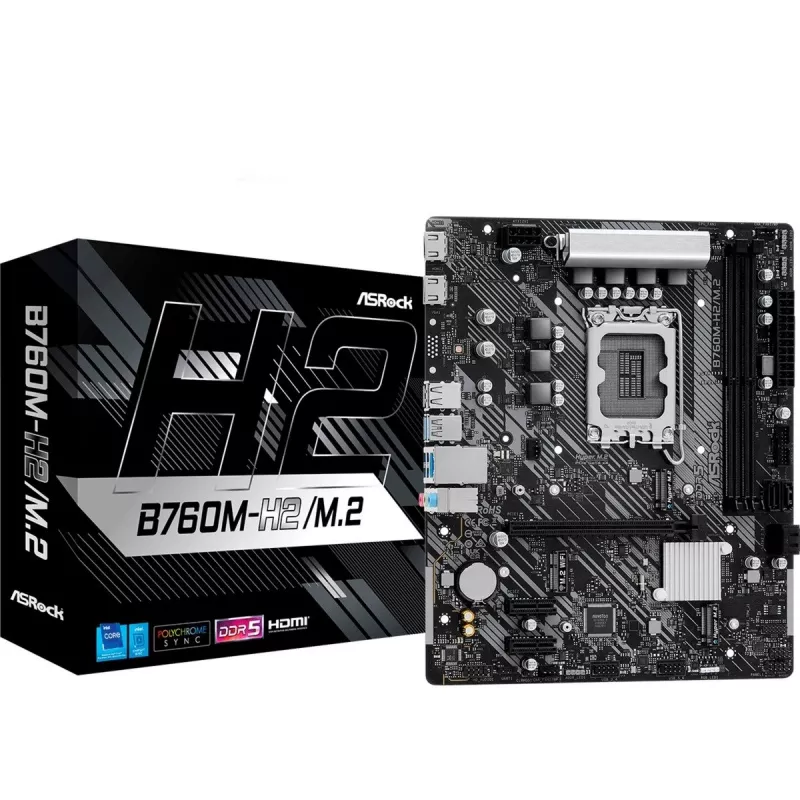 ASRock B760M-H2/M.2 DDR5 LGA1700 Micro-ATX Motherboard