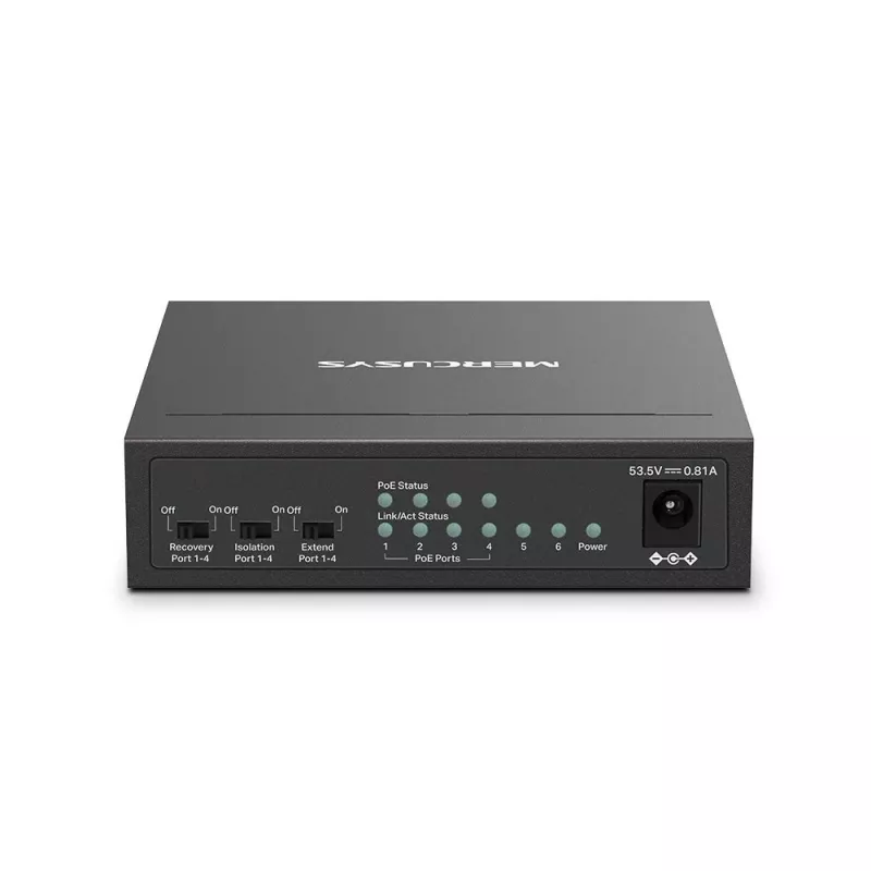 Mercusys 6-Port 10/100Mbps Desktop Switch mit 4-Port PoE+