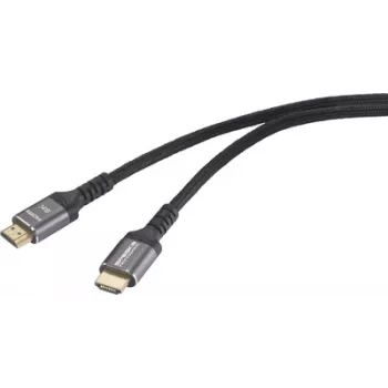 SpeaKa Professional HDMI-Verbindungskabel HDMI-A Stecker Stecker Schwarz SP-13125620 8K UHD (SP-13125620)